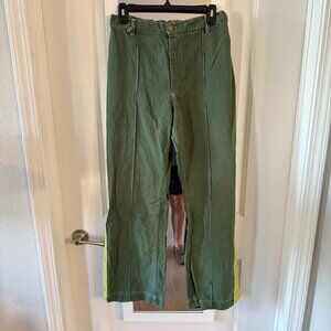 Big Bud Press Green Trousers with Yellow Accents